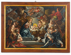 Italian School – Nativity of Christ – Large Religious Oil Painting