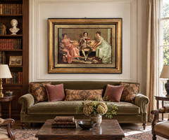 Mariano Montoya – Elegant Salon Scene – Oil on Canvas