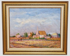 Paisaje rural - Óleo sobre tela - Firmado y enmarcado