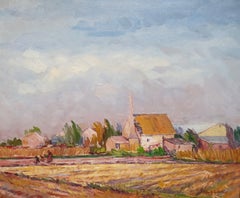 Paisaje rural - Óleo sobre tela - Firmado y enmarcado