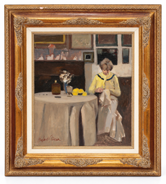 Rafael Griera – The Seamstress – Figurative Oil on Canvas