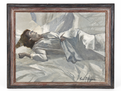 Rafael Griera – Reclining Woman – Figurative Oil on Canvas
