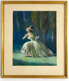 Ramón Ribas Rius – Giselle al Liceu – Tecnica mista su carta