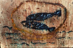 Se titula «Dans le filet» - Óleo sobre papel - Firmado y enmarcado