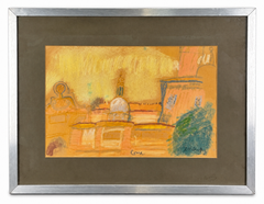 Xavier Blanch i Pla – Vue architecturale de Rome – Techniques mixtes sur papier