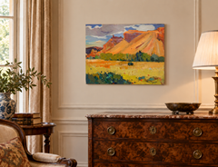 Paysage de Ballobar (Aragon) - Huile sur toile - 1974 - Non encadré
