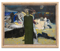 Carmelo Ortiz de Elgea – Expressionist Figure in a Rocky Coastal Landscape, 2003