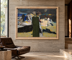 Carmelo Ortiz de Elgea – Expressionist Figure in a Rocky Coastal Landscape, 2003