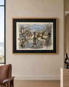 Javier Montesol – Father and Son, 1992 – Abstract Watercolor on Paper