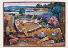 Intitolato "Final d'hivern" - Olio su tela - 90 x 130 cm. - Firmato e incorniciato