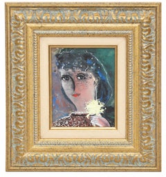 Eleganza femminile - Tecnica mista su carta - Firmato e incorniciato