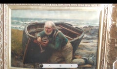 The Last Radoub, Oil on Canvas, Signed, 19th Century, French Maritime Scene