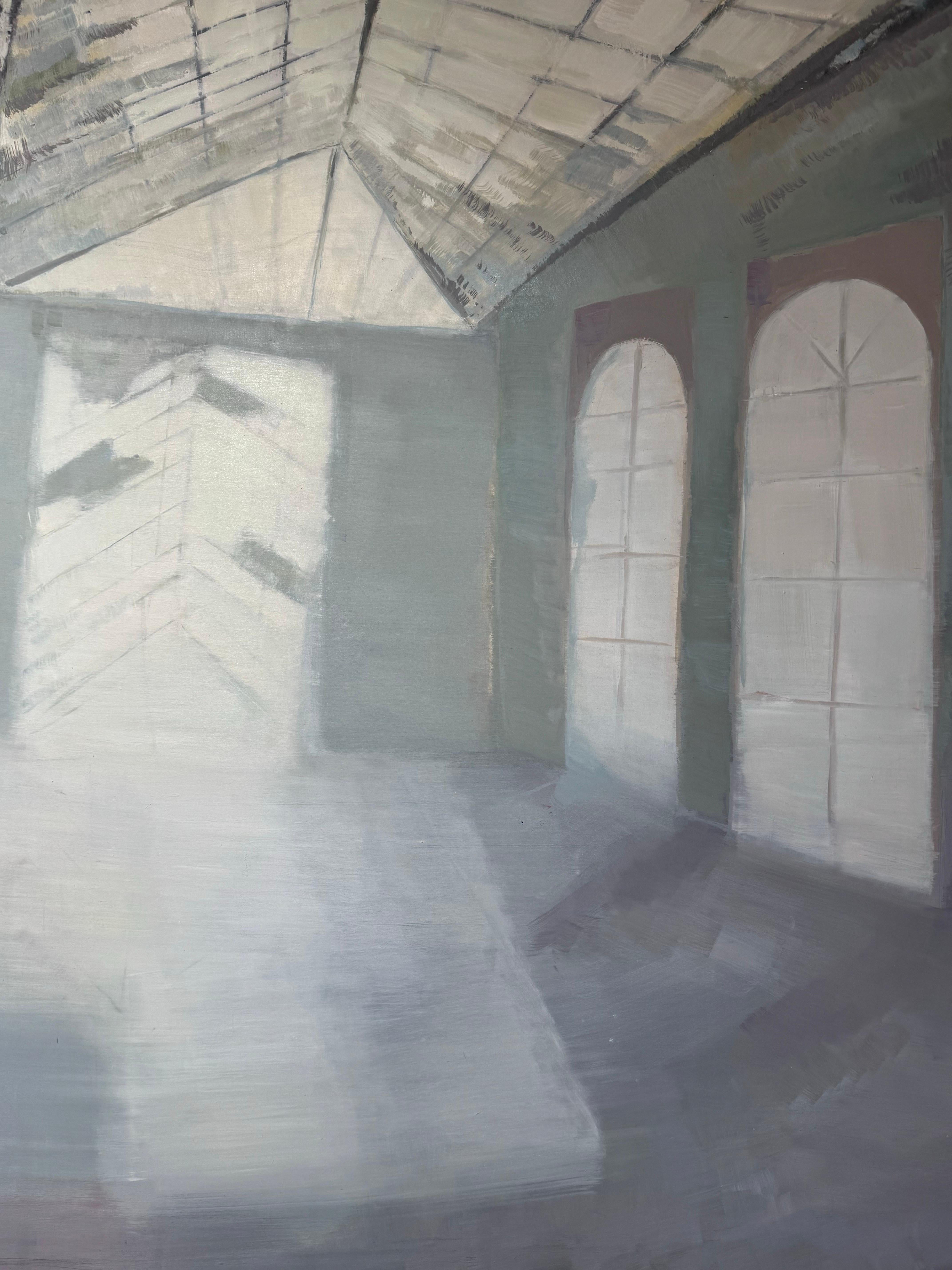 Contemporary Oil Painting on Canvas. Pastel Colors and Light. Large Scale For Sale 7