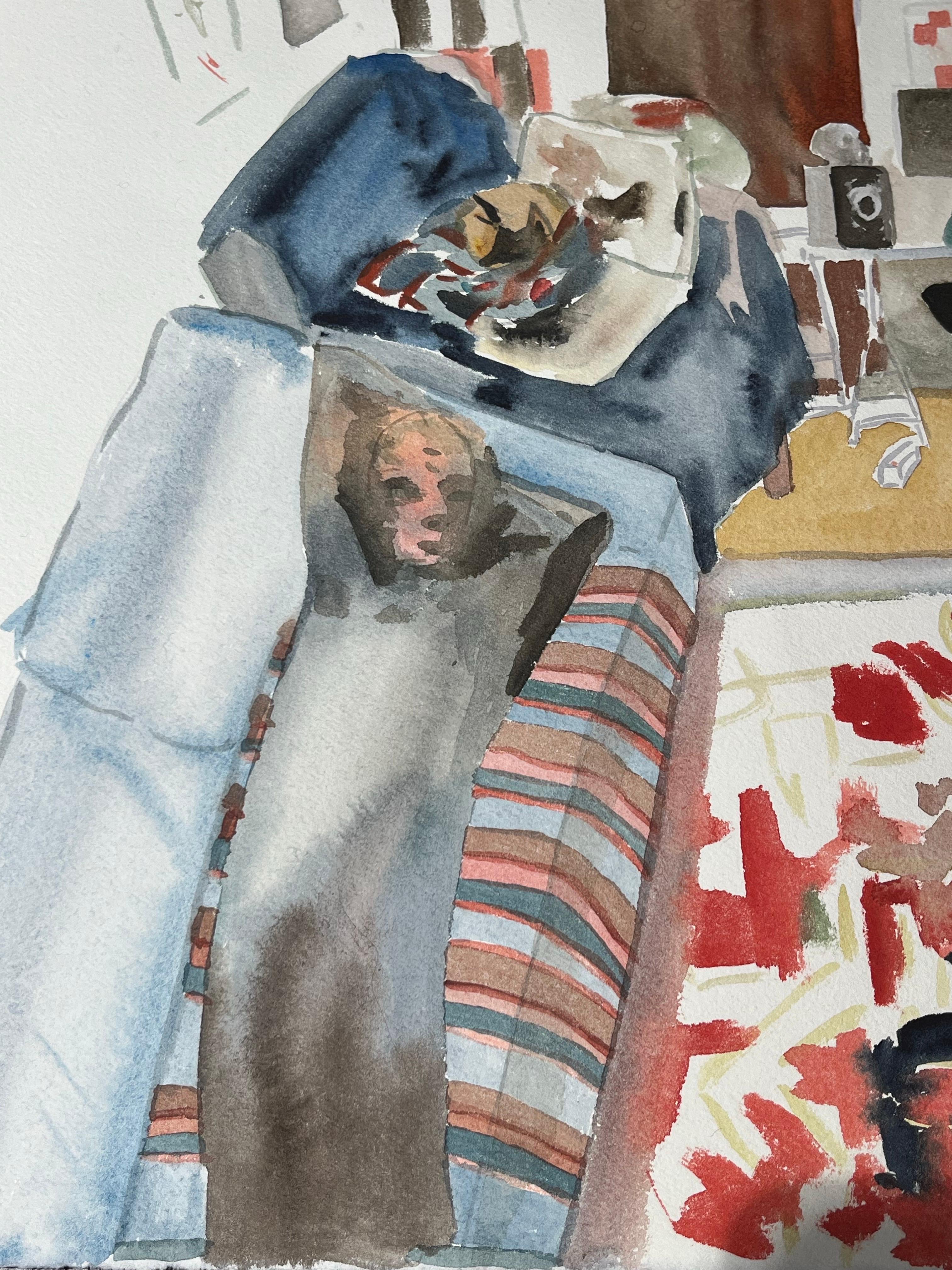 Aquarell auf geprägtem Papier - Serie 