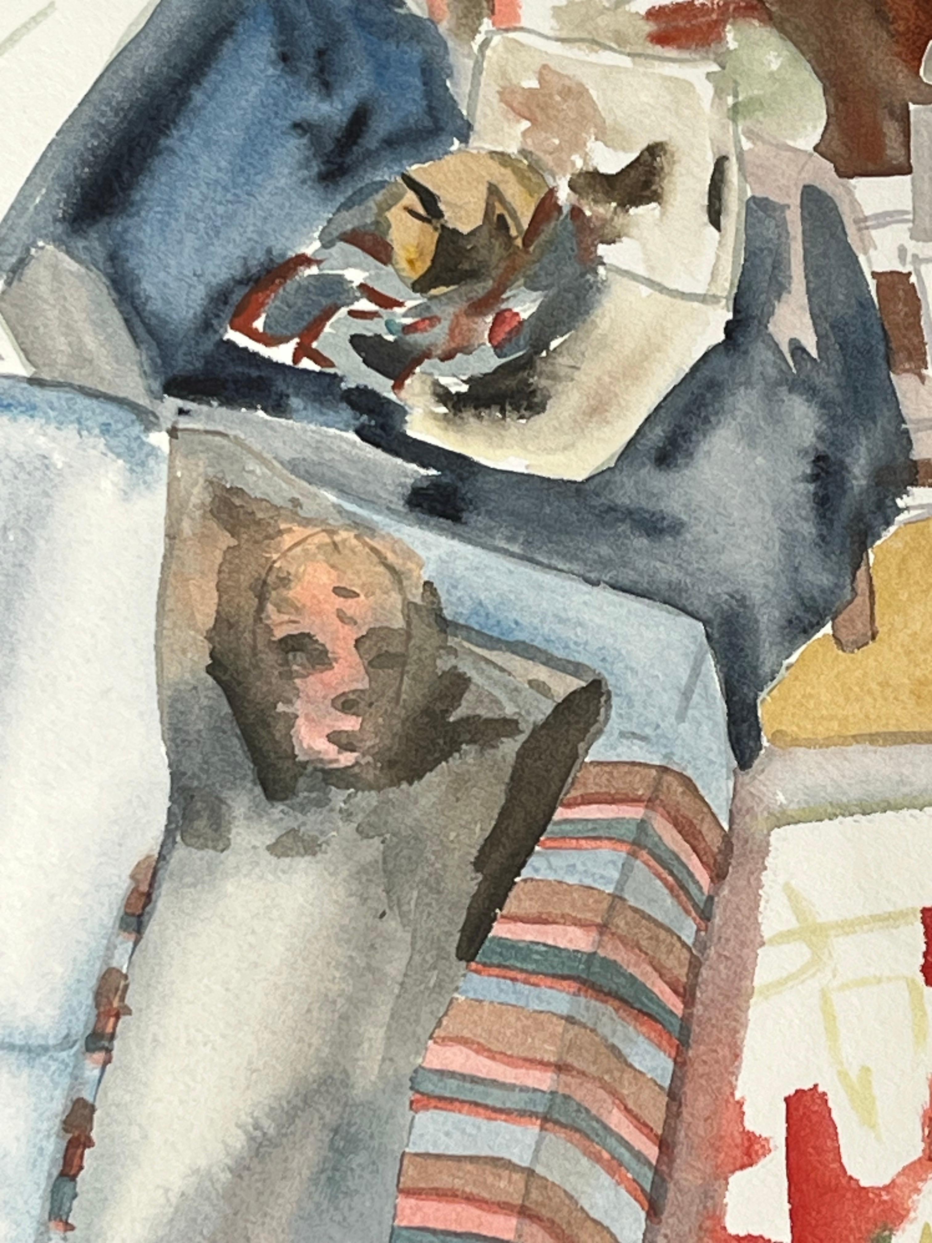 Aquarell auf geprägtem Papier - Serie 