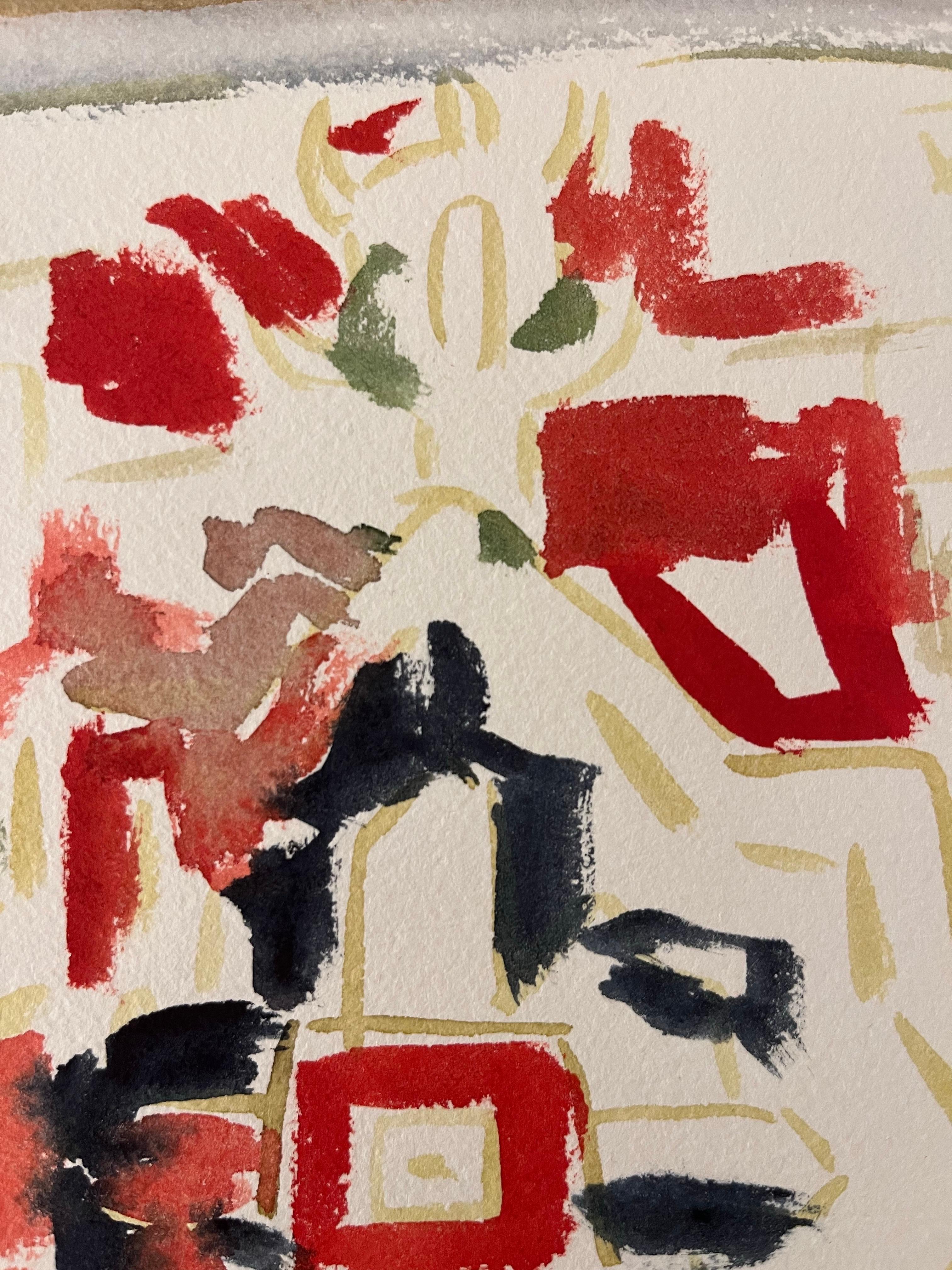 Aquarell auf geprägtem Papier - Serie 