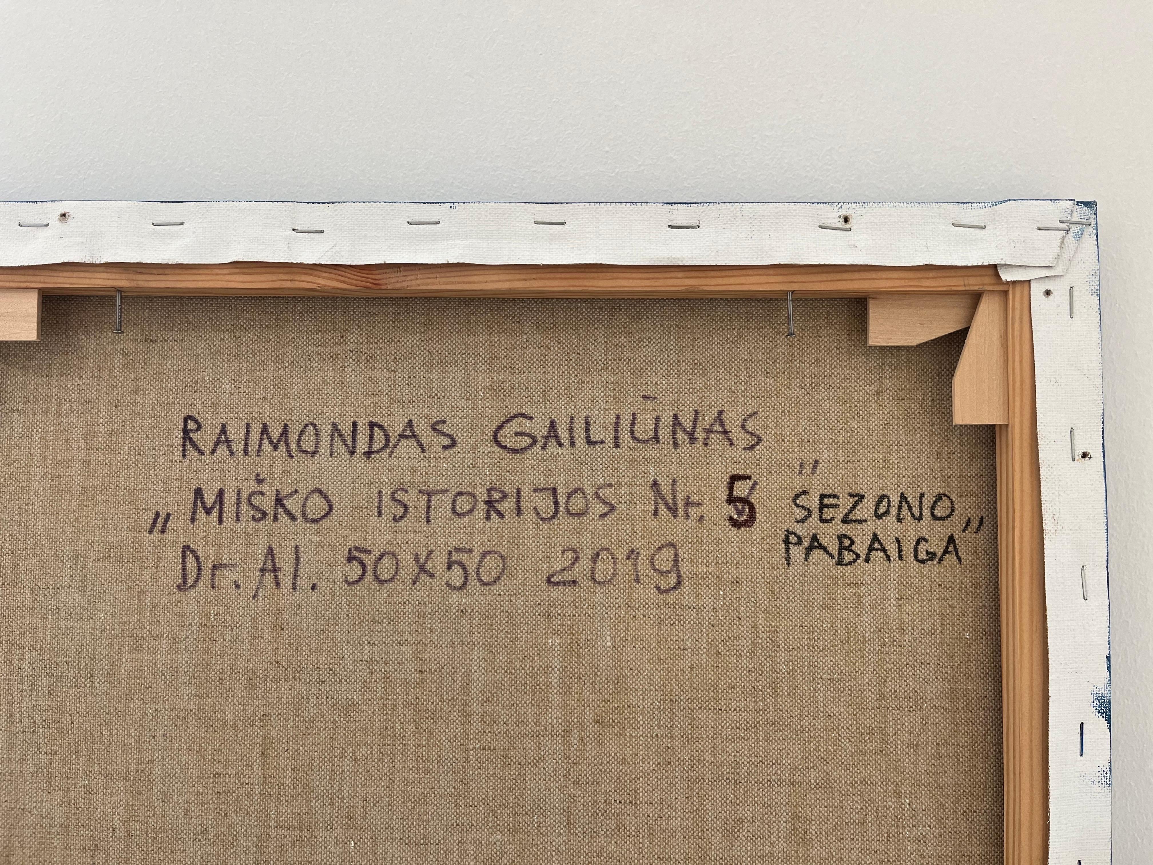 Oil on canvas painting by established Lithuanian artist  - Fun - Fauna For Sale 2