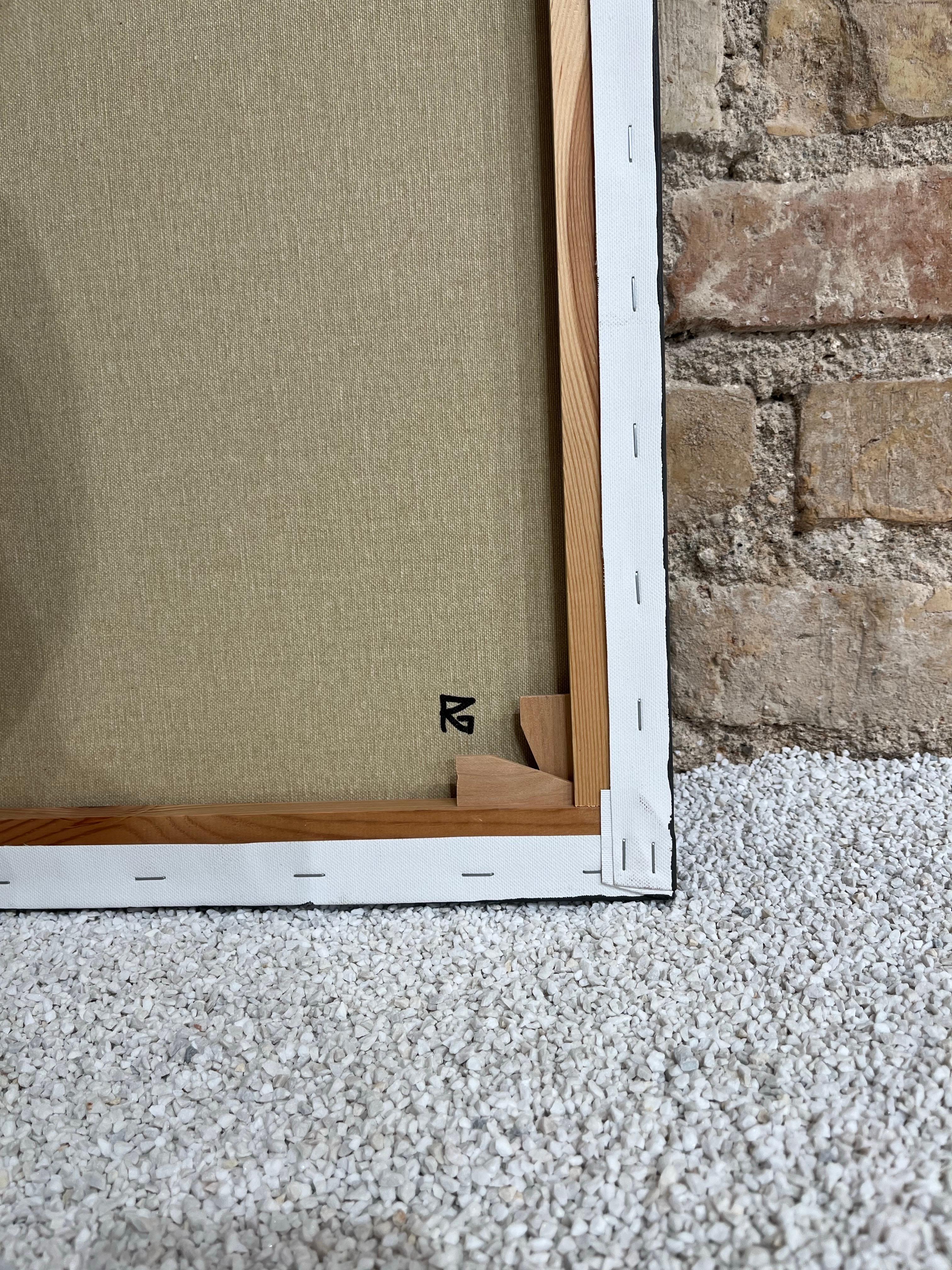 Acrylgemälde eines etablierten litauischen Malers - kultureller Kommentar - Musik im Angebot 3