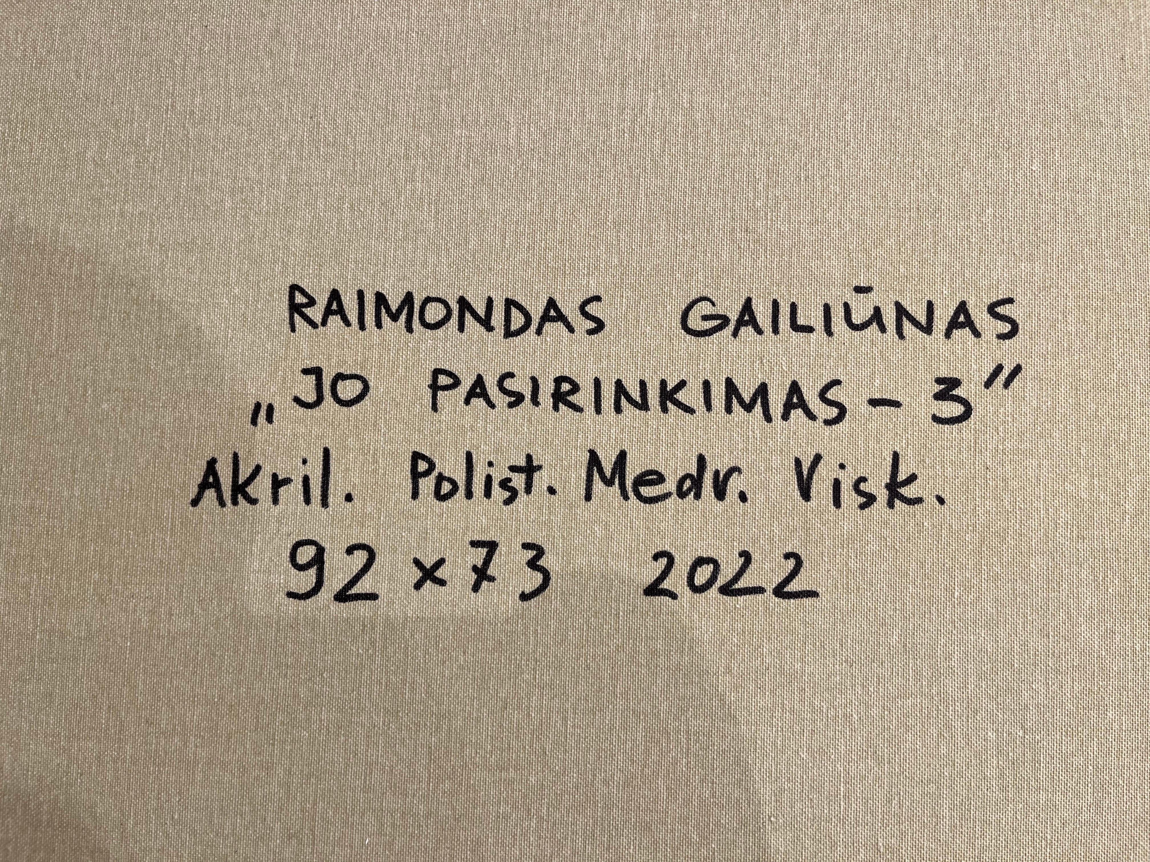 Acrylgemälde eines etablierten litauischen Malers - kultureller Kommentar - Musik im Angebot 2