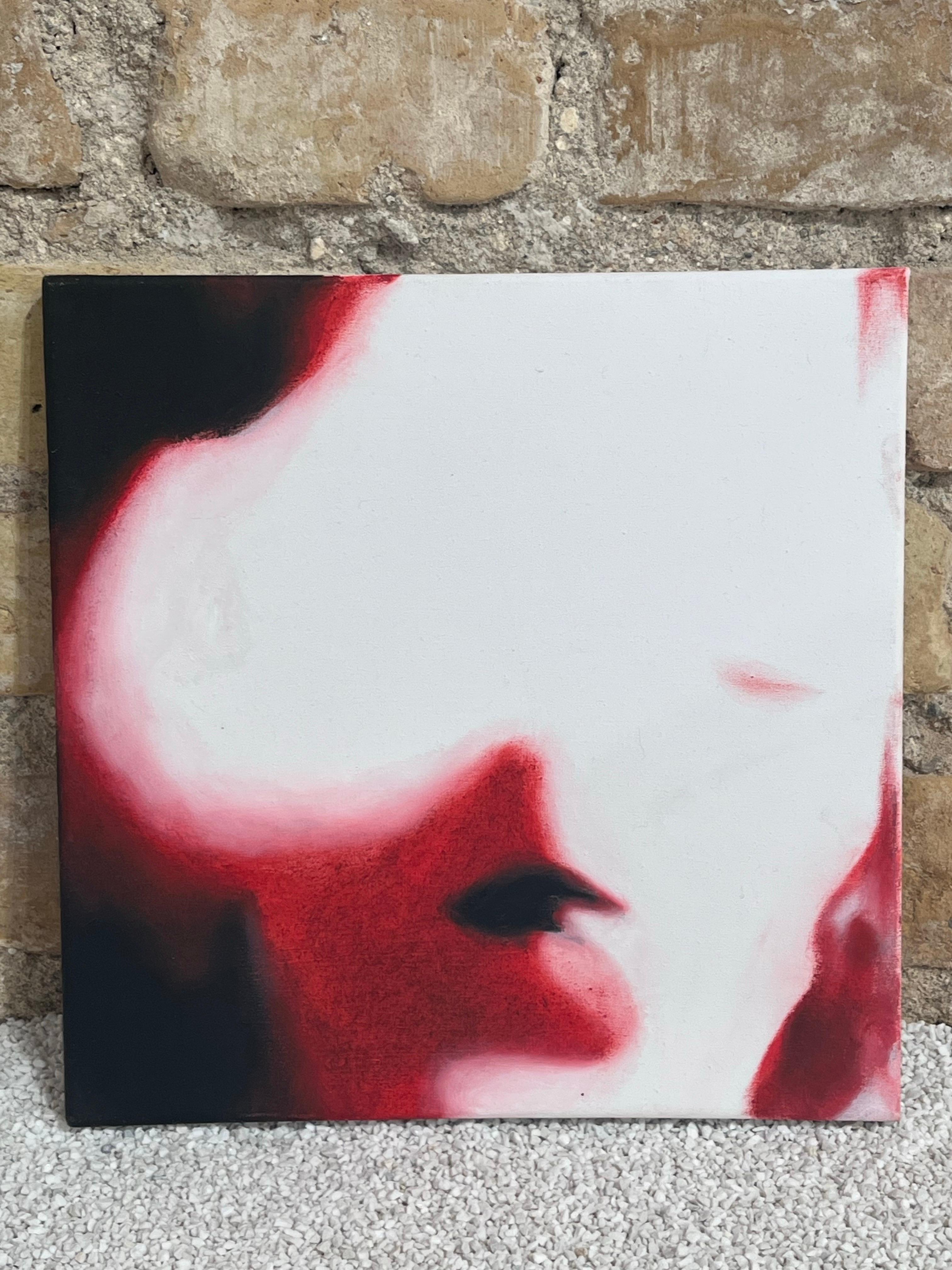 Kleinformatiges Ölgemälde eines aufstrebenden zeitgenössischen Künstlers - Distant Self im Angebot 1