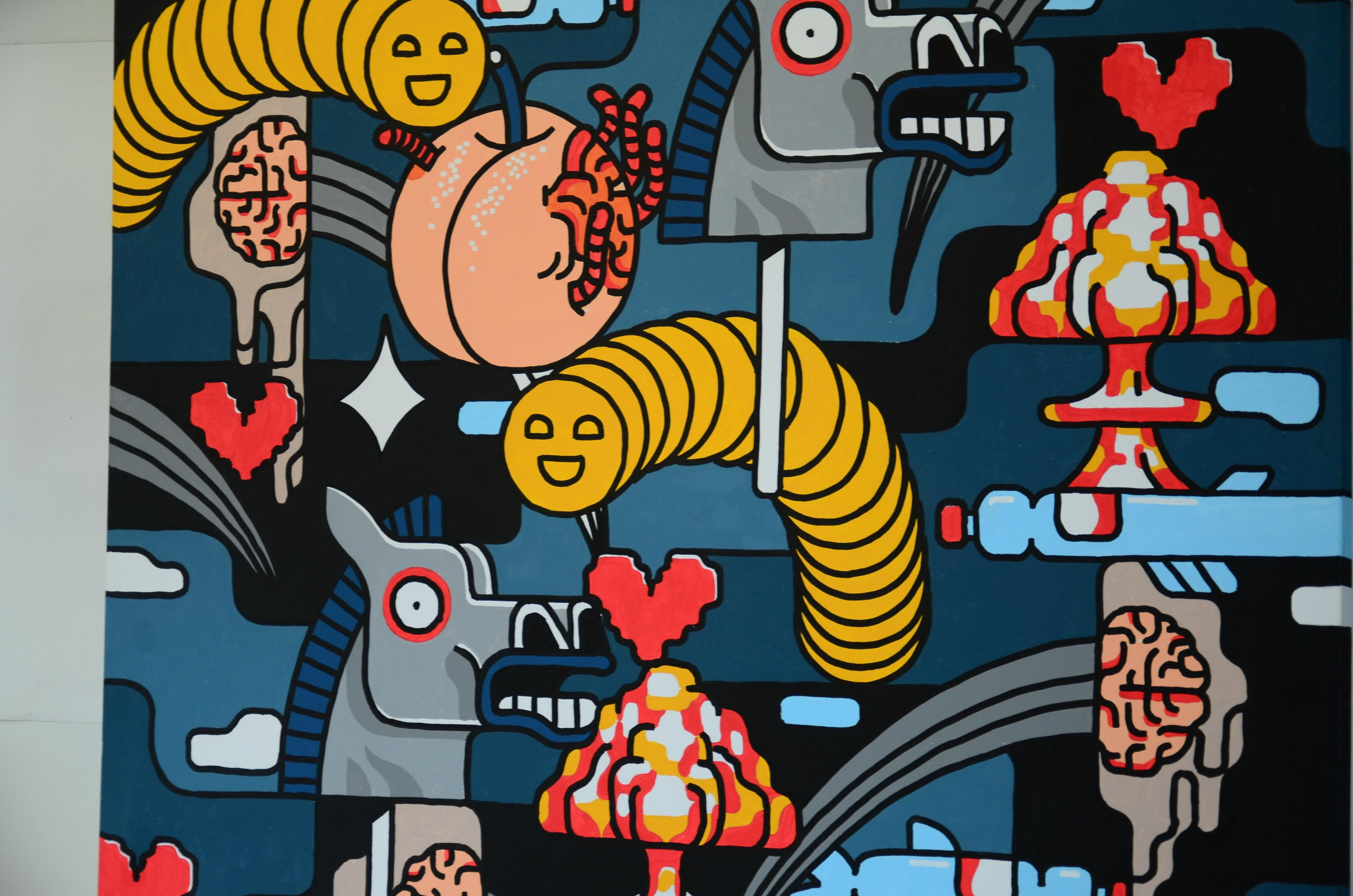 Ettoja ist einer der bekanntesten Illustratoren und Streetart-Künstler in Litauen. Seine Arbeit beschäftigt sich mit Themen wie Soziales, Ökologie, Umweltschutz und der Beziehung zwischen Stadt und Natur. In seinen Werken, die oft auf den Prinzipien