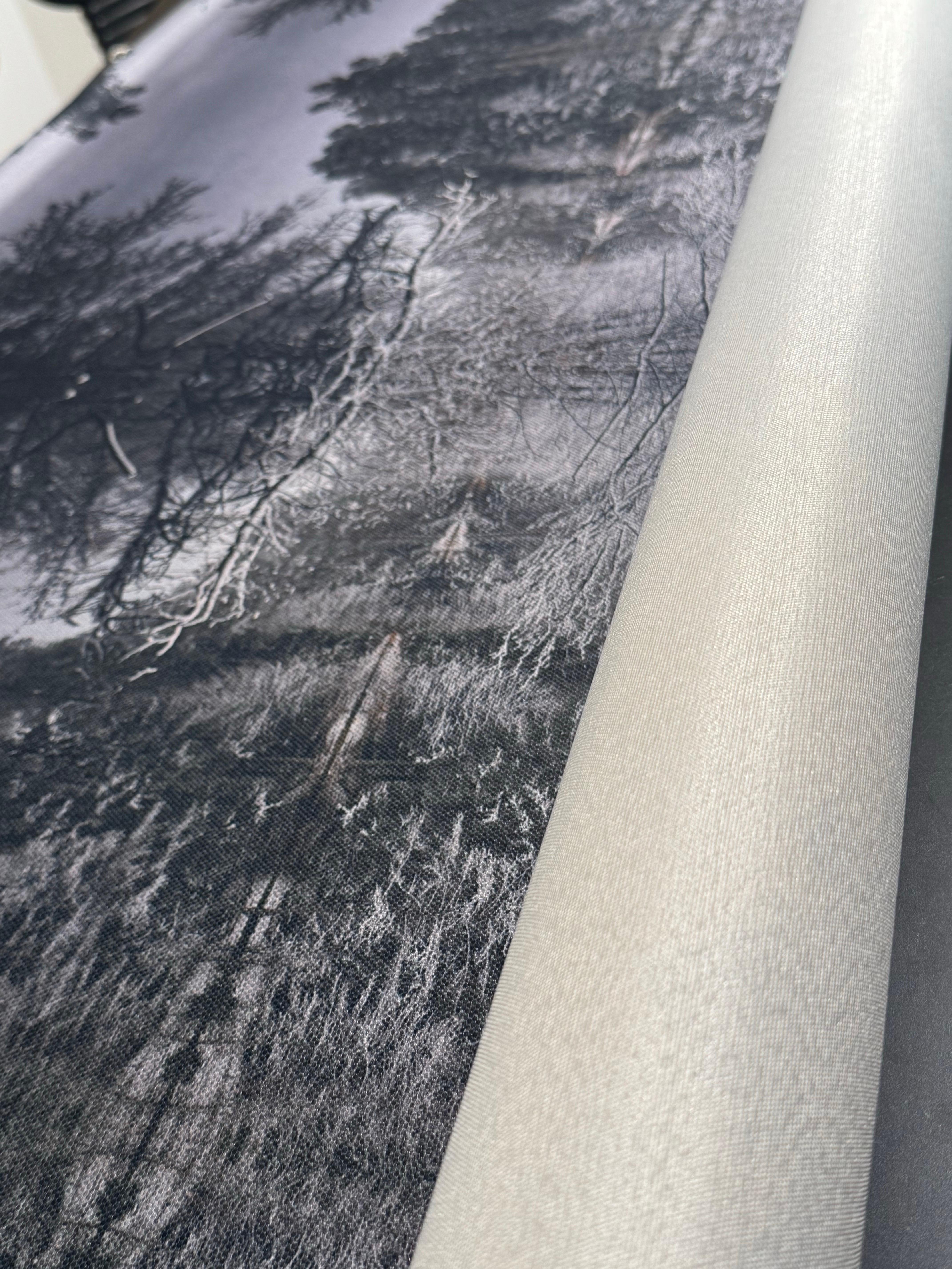 Photographic Composition Print on Silky Fabric Forest in the Island - Landscape For Sale 6