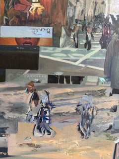 Contemporary Urban Landscape Oil Painting on Canvas - Blend 17 - Blended Cities