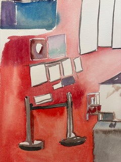 Aquarell auf geprägtem Papier - Serie "Visuelle Tagebücher" - Zeitgenössischer Künstler