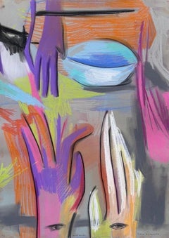 Contemporary Pastel Drawing on Paper - From the Series "Visual Diaries"