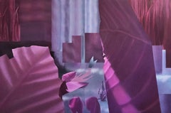 Abstract Figurative Painting with Botanical Forms Oil and Acrylic on Canvas