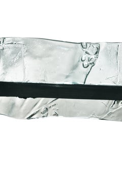 Contemporary Abstract Deep Relief Glass Sculpture with Wood - 150 × 155 × 45 cm