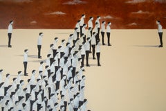 Pittura figurativa ad acrilico, arte contemporanea, figure umane