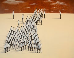 Figurative Acrylic Painting, Contemporary Art, Human Figures