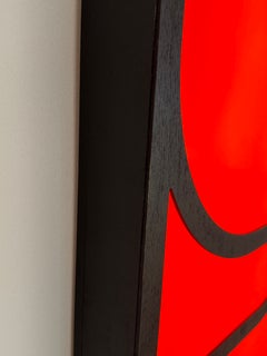 Vom Art déco inspirierte moderne LED-Wandskulptur aus Sperrholz und Plexiglas