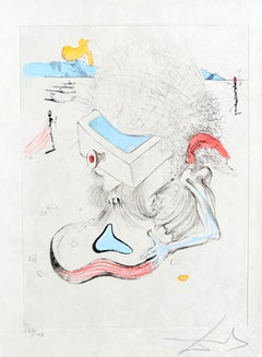 The Drawers, Original Etching with Watercolor, 1967, Signed