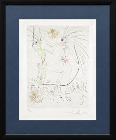 Piquant Buttocks, Original Etching, Surrealist, 1969, Signed
