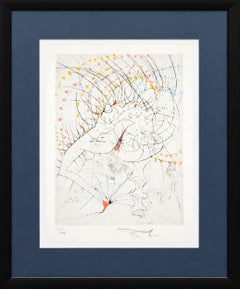 „Leaf Woman“, Original-Kaltnadelradierung, surrealistisch, 1969, signiert