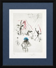 „Drei afrikanische Frauen“, Originalradierung, surrealistisch, 1969, signiert