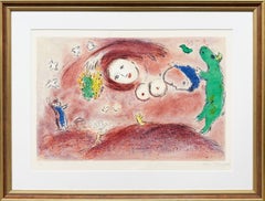 Springtime in the Meadow, Original Lithograph, Modern, 1961, Signed, Framed