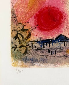 La Place de la Concorde, Original Lithograph, Modern, 1960, Signed