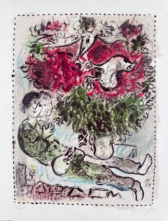 Le Bouquet du Peintre, Original Lithograph, Modern, 1967, Signed