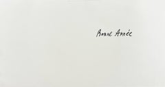 Tarjeta de Año Nuevo, litografía original, moderna, 1966, enmarcada