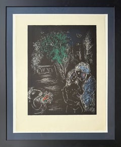 „L'Arbre Vert aux Amoureu“, Original-Lithografie, zeitgenössisch, 1980, gerahmt
