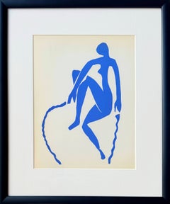 Femme Bleue, Lithograph, Modern, 1958, Framed, Excellent