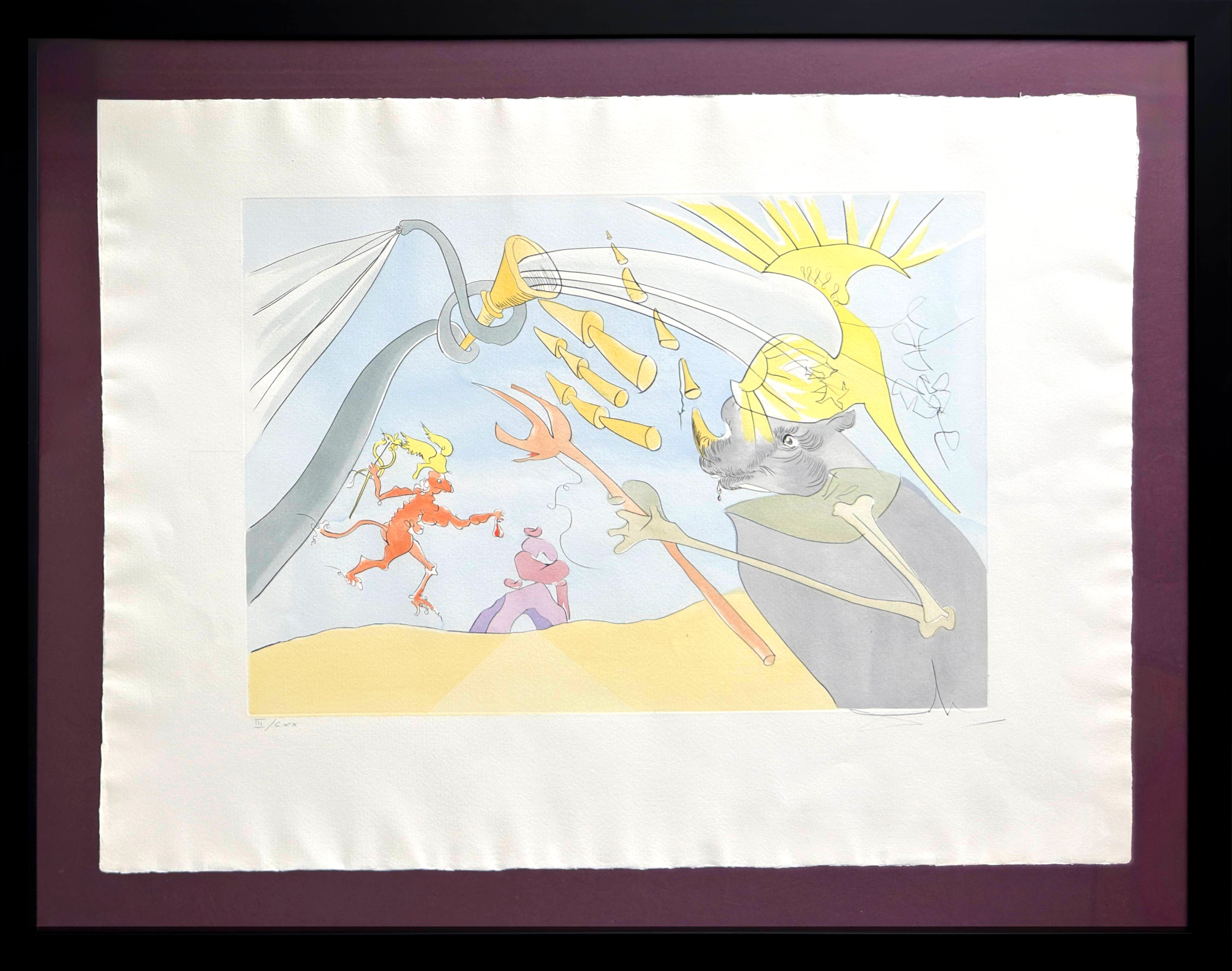 Salvador Dalí Print - L’Éléphant et le Singe de Jupiter (The Elephant and Jupiter's Monkey)