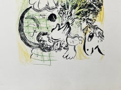 Clown with Flowers, Original Lithograph, Modern, 1963, Excellent
