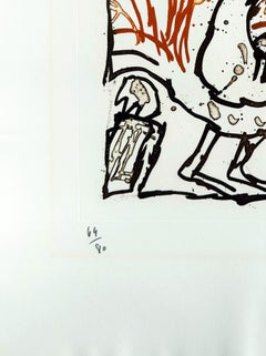 Paon, Litografia originale, Moderna, 1980, Firmata, Ottimo stato, Firmata