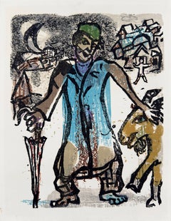 „Poèmes“, Tafel XVII, Original-Holzschnitt, zeitgenössisch, 1968, sehr guter Zustand