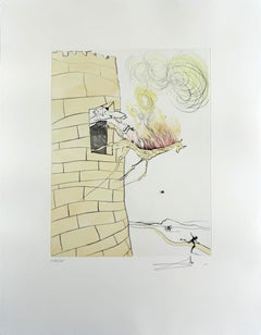 The Great Inquisitor Expels the Saviour, Original Drypoint Etching, 1973, Signed