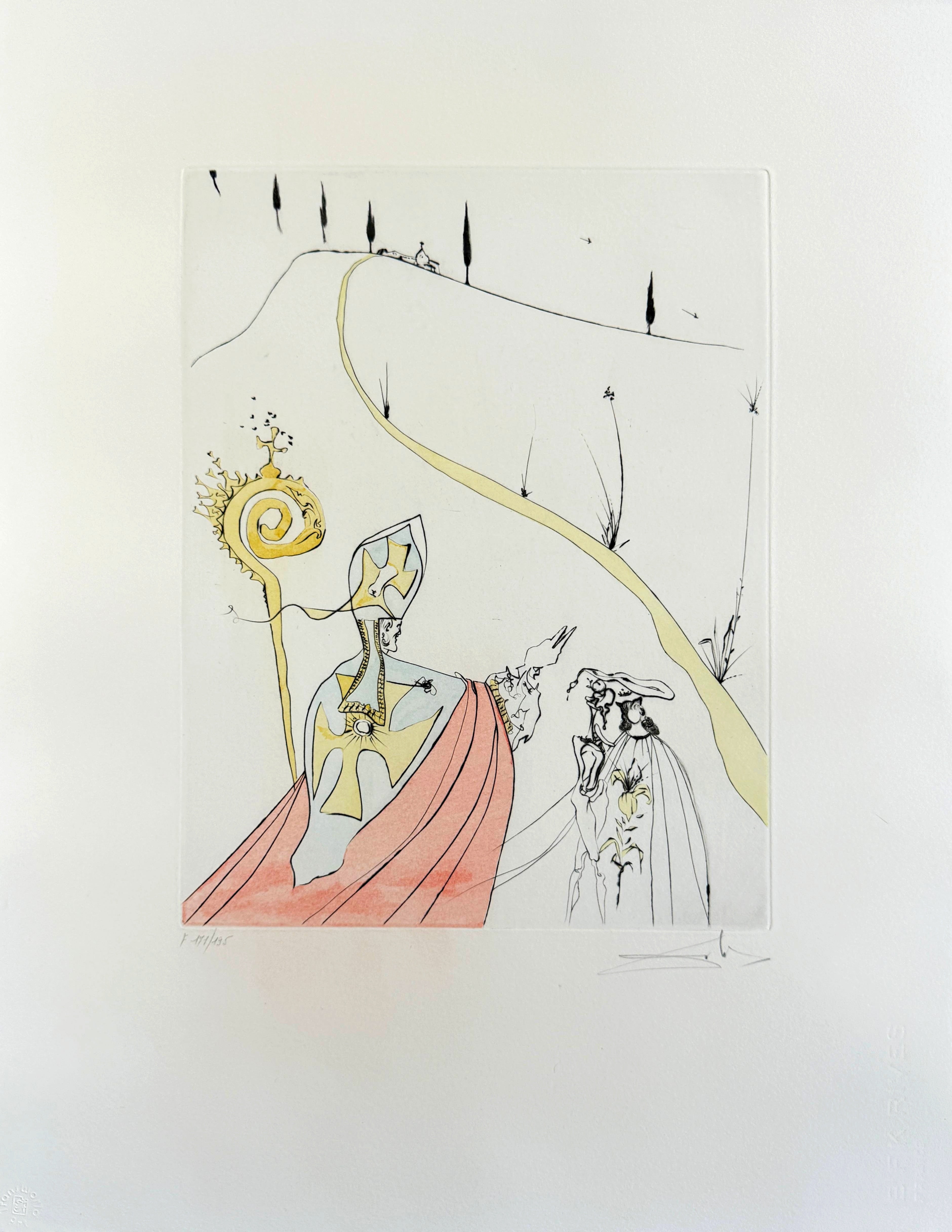 Salvador Dalí Print - The Divine Love of Gala